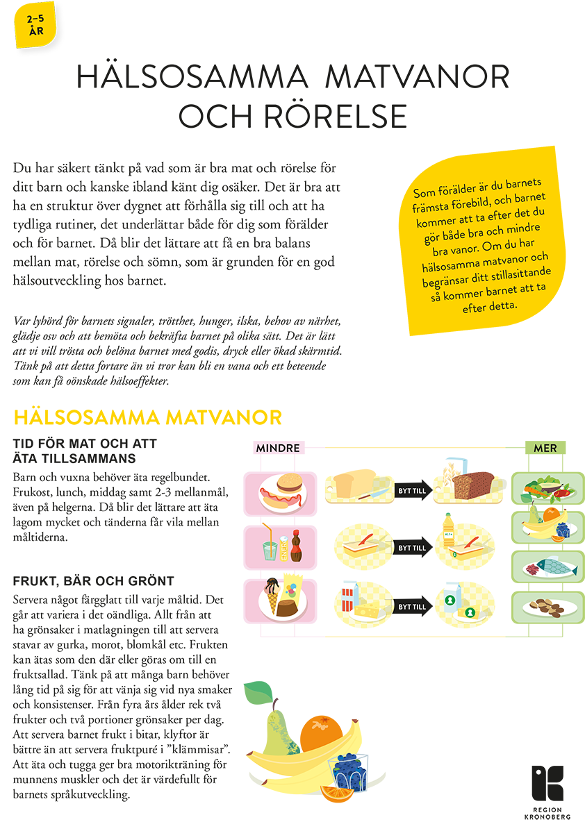 Hälsosamma matvanor och rörelse 2-5 år (A4)