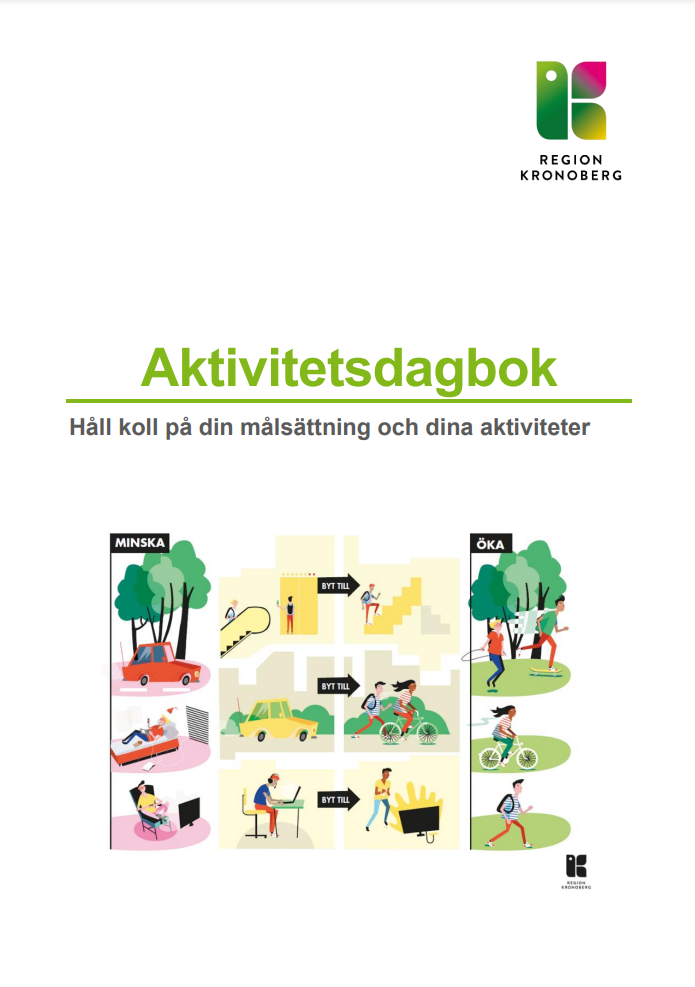 Försättsblad på aktivitetsdagbok.