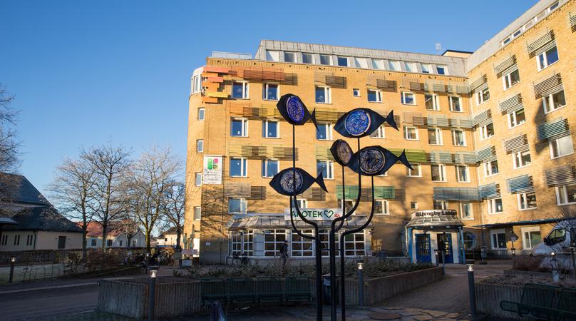 Entrén på Ljungby lasarett.