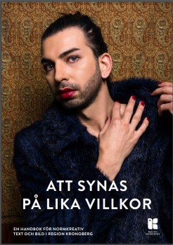 Omslaget till "Att synas på lika villkor", handbok om normkreativ kommunikation. 