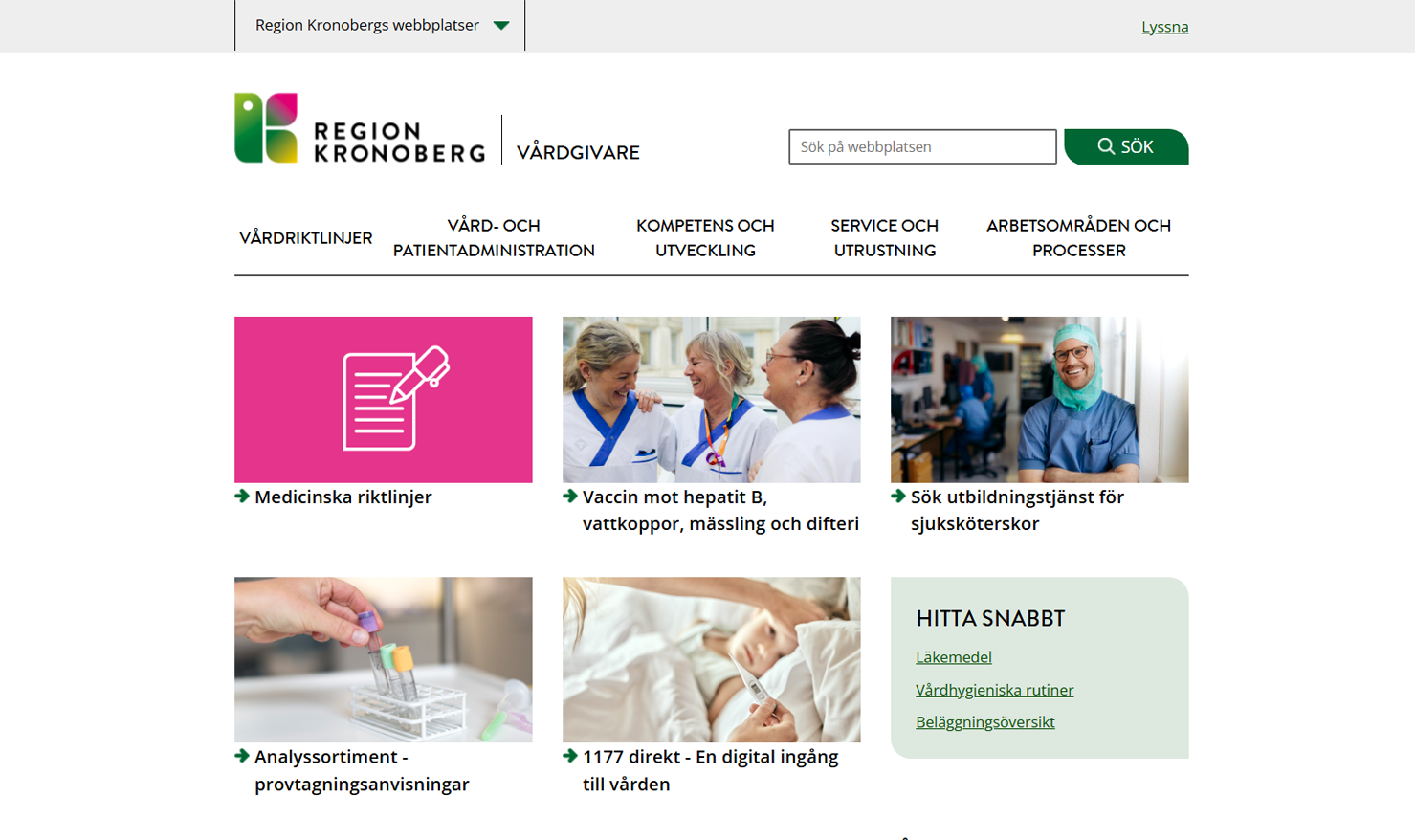 Bild på Vårdgivarwebben